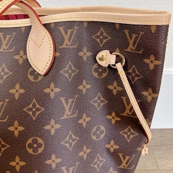 Authentic NEW LOUIS VUITTON Monogram Neverfull MM M41177 cerise red cherry bag - Picture 3 of 10